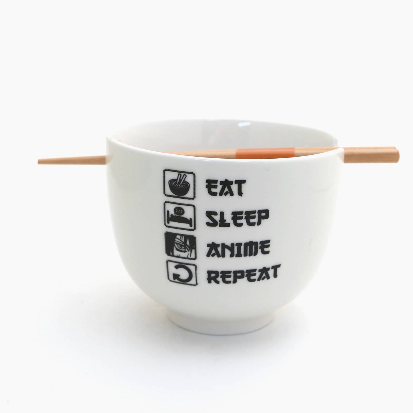 Eat Sleep Anime Noodle Chopstick Bowl