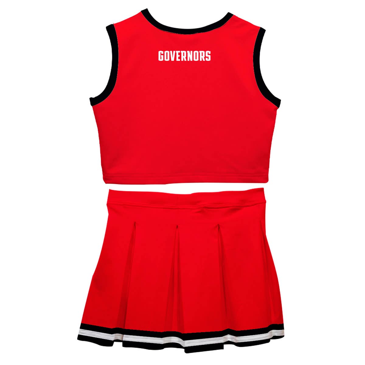 APSU Governors Red Sleeveless Cheerleader Set