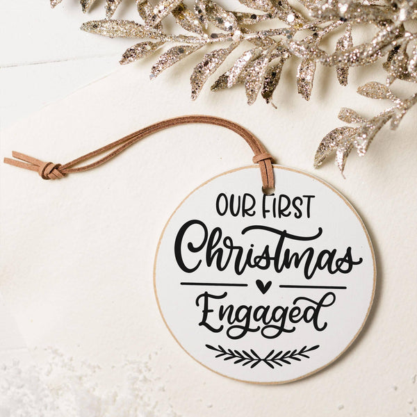 First Christmas Engaged Christmas Ornament,