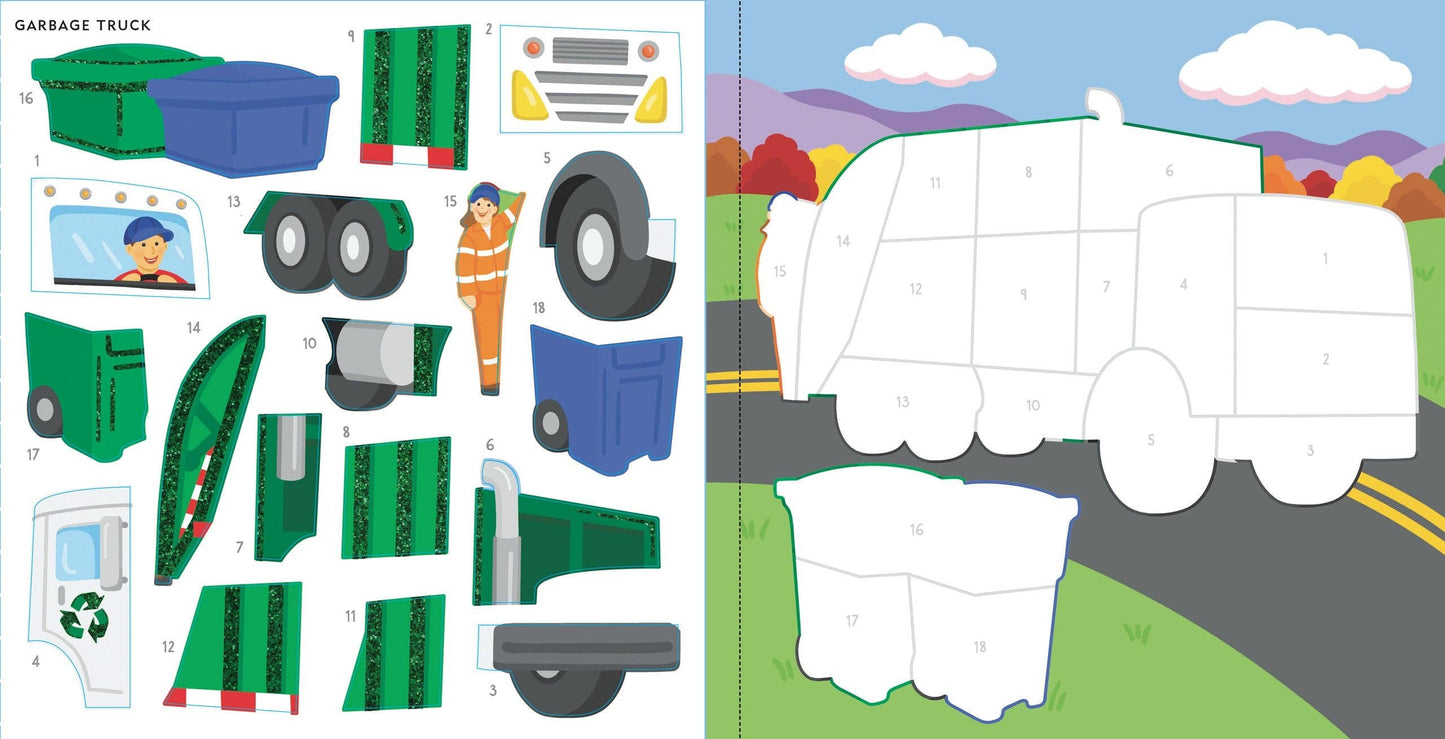 My First Color-By-Sticker Book -- Cars, Trucks, & Trains