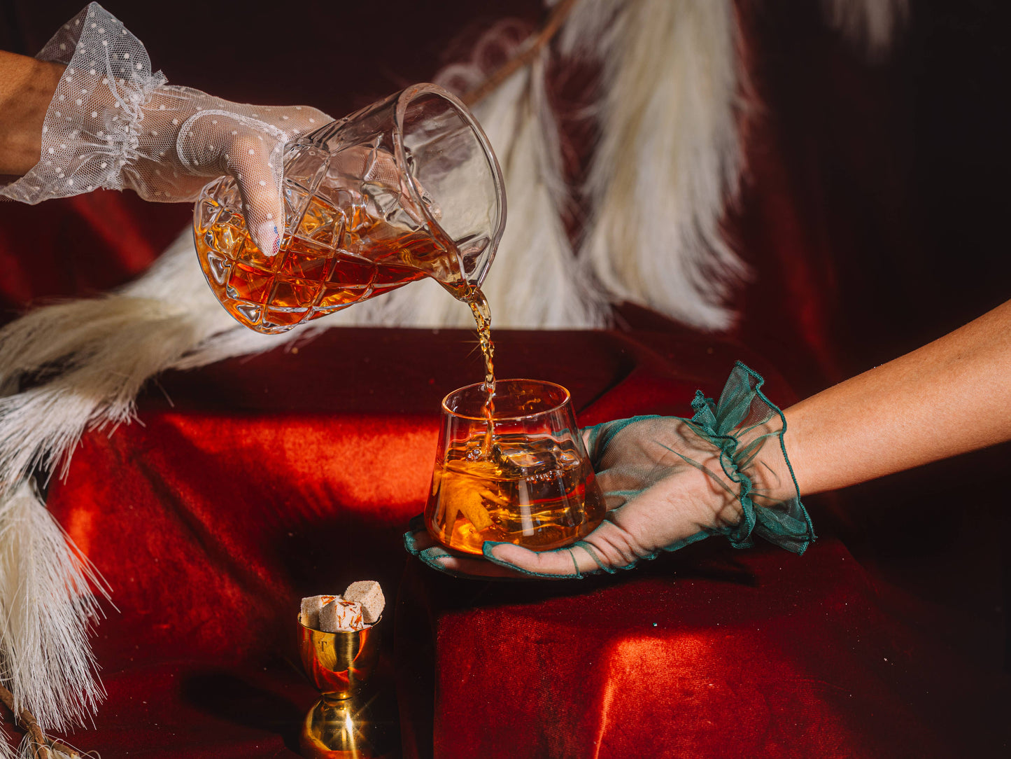 Holiday Bourbon Old Fashioned Mixer Cube Trio