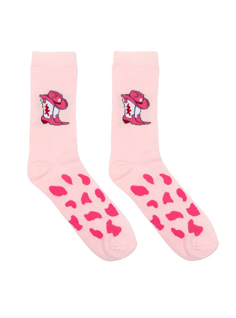 Western Cowgirl - 3D Packaged Crew Socks