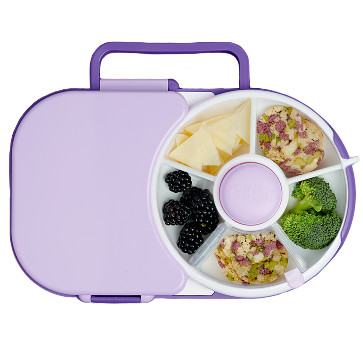 GoBe Kids 2-in-1 Lunchbox with Small Snack Spinner Flip: Sage Green