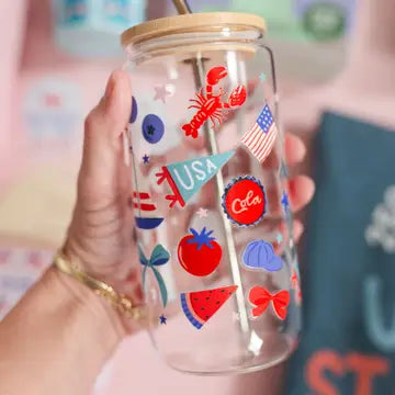 Americana Glass Can by Pippi Post