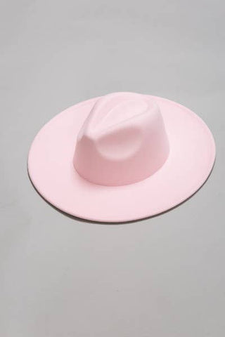 VINTAGE PLAIN FEDORA HAT PINK