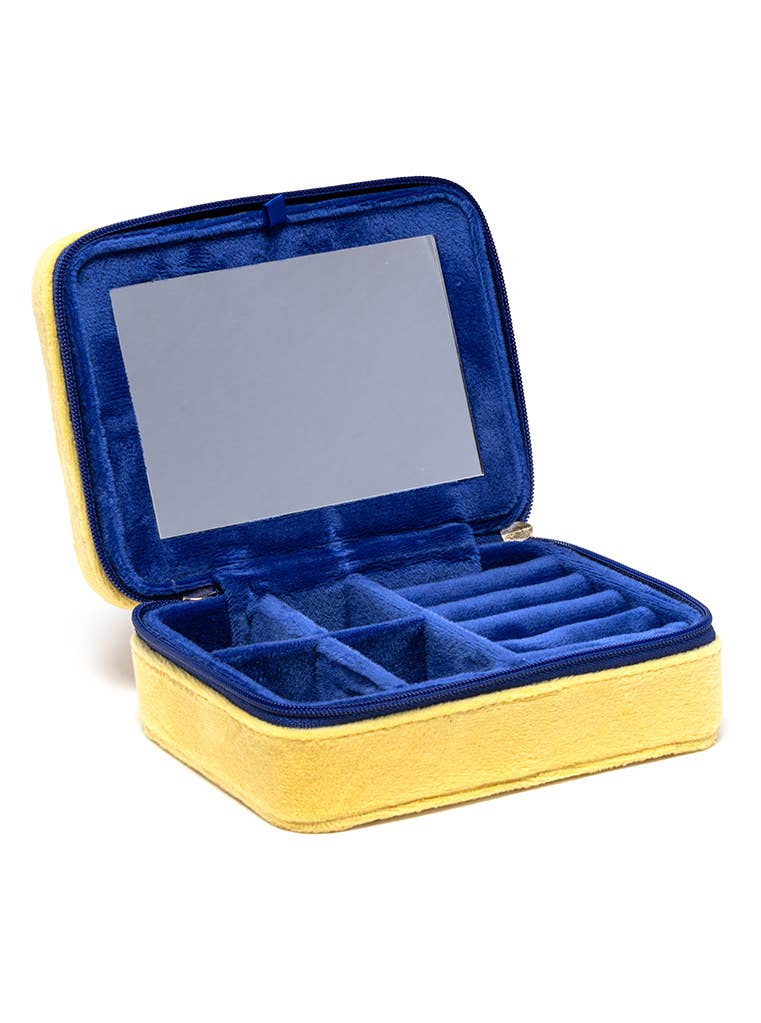 Butter Stick Velvet Jewelry Zip Case