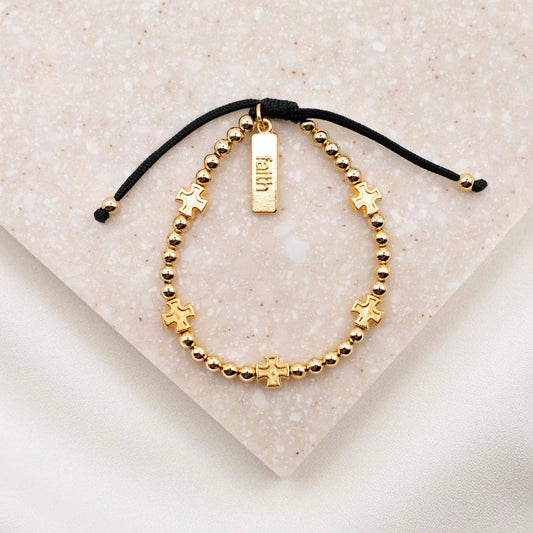 Faith Over Everything Bracelet : Gold
