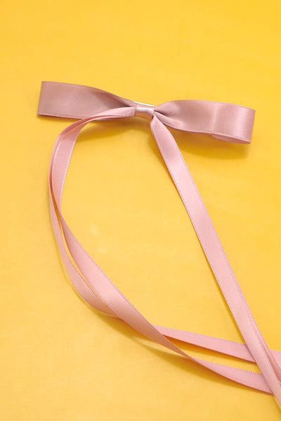 SKINNY RIBBON BOW HAIR CLIP