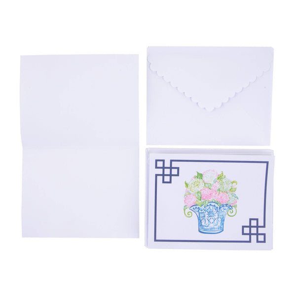 Southern Blooms Note Card Set: Pink Topiary