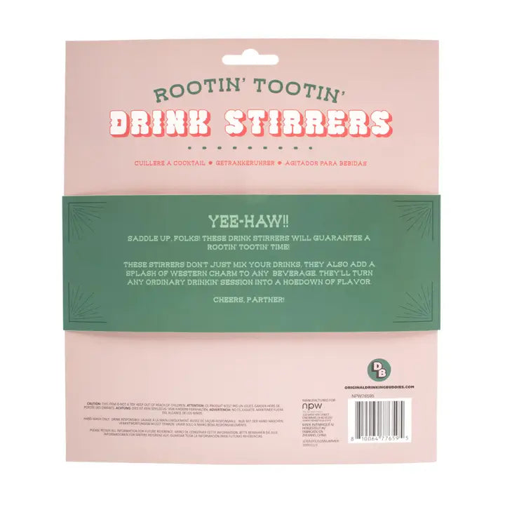 Western Drink Stirrers-6 Pack