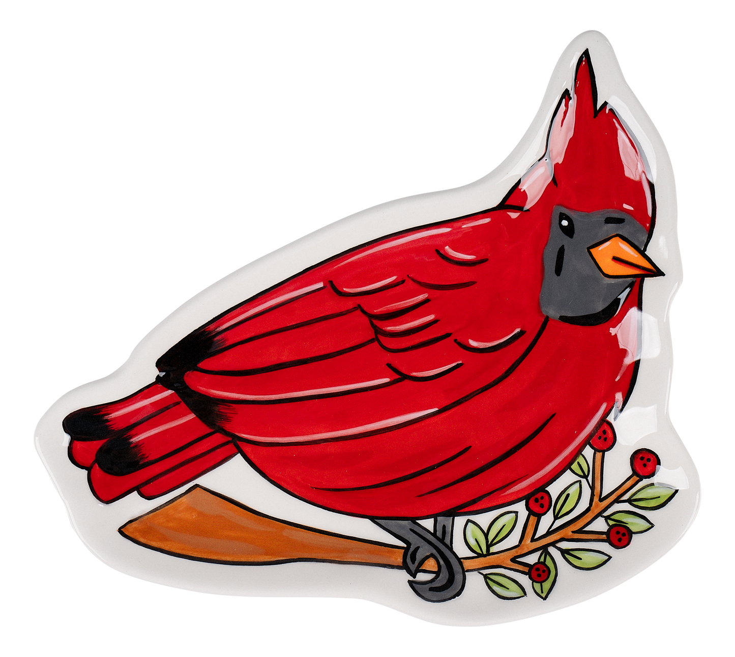 Red Bird Trinket Tray