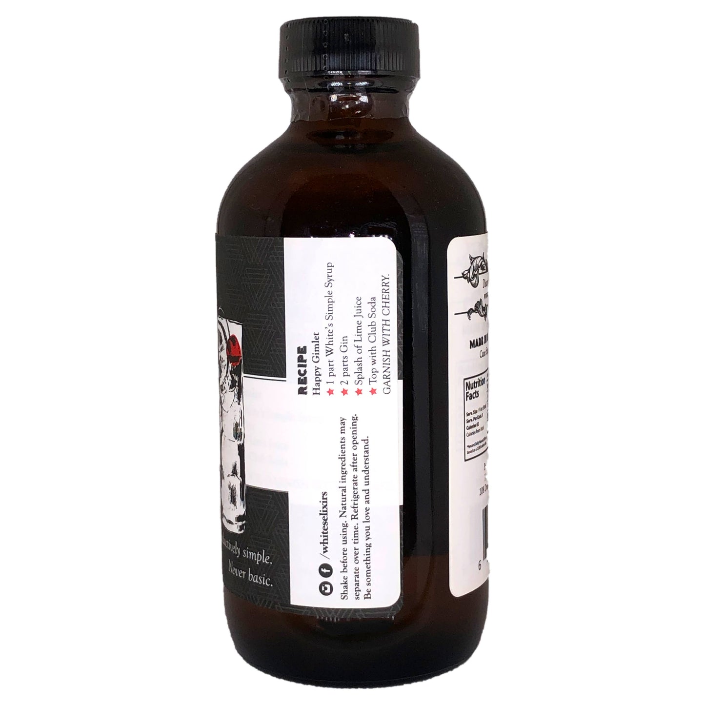 White's Elixirs Simple Syrup Cocktail Mix: 8oz