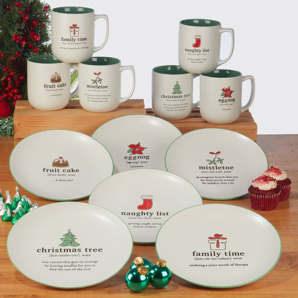 Christmas Sayings Dessert Plate