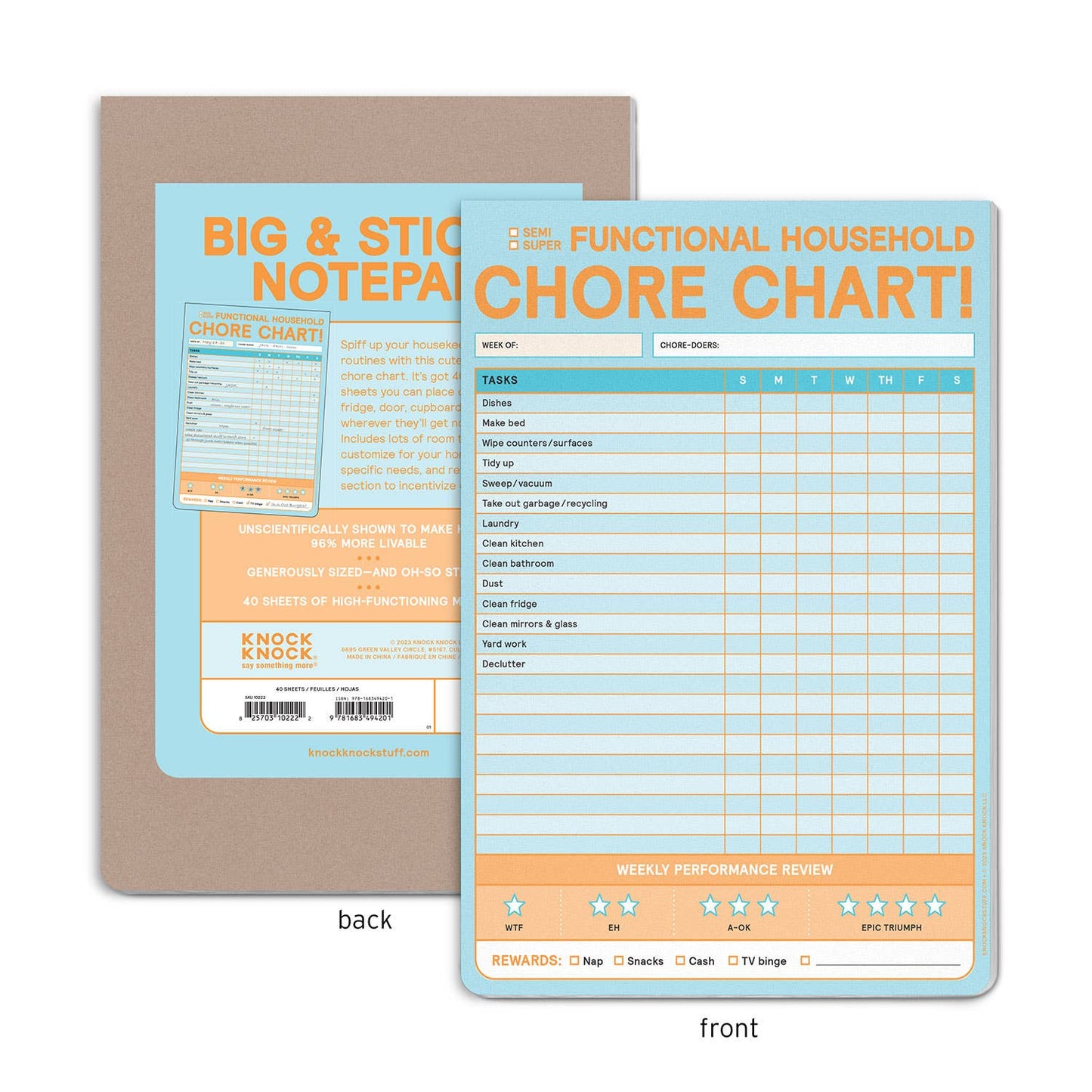 Chore Chart Big & Sticky Notepad