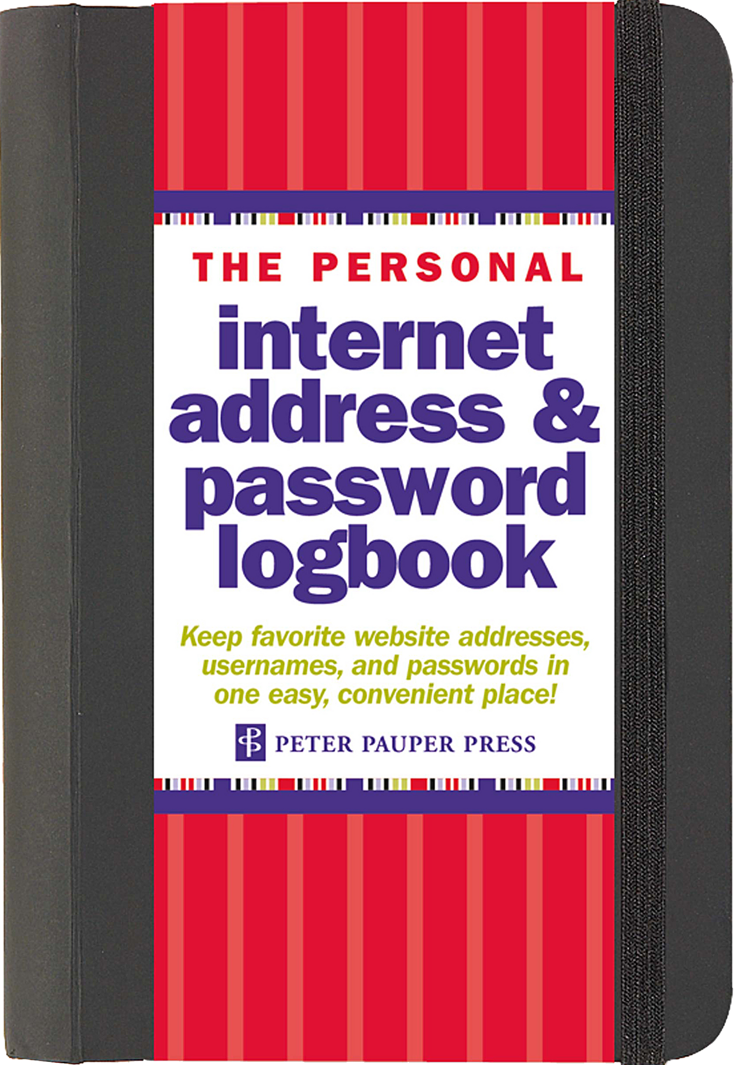 Black Internet Address & Password Organizer