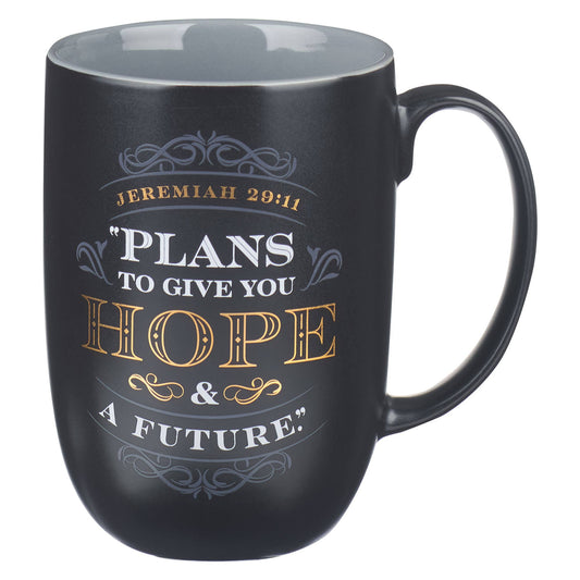Plans for Hope and a Future Black Coffee Mug - Jer. 29:11
