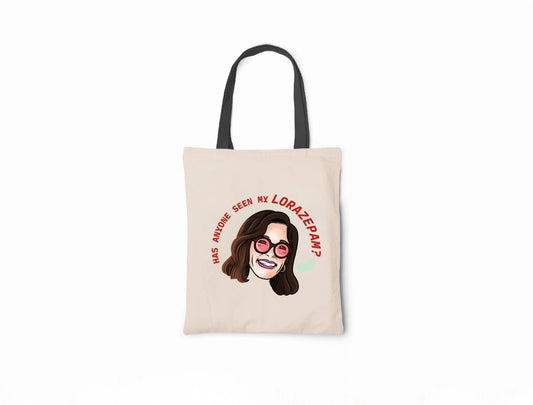 Has Anyone Seen My Lorazepam? White Lotus - Canvas Tote Bag: Black
