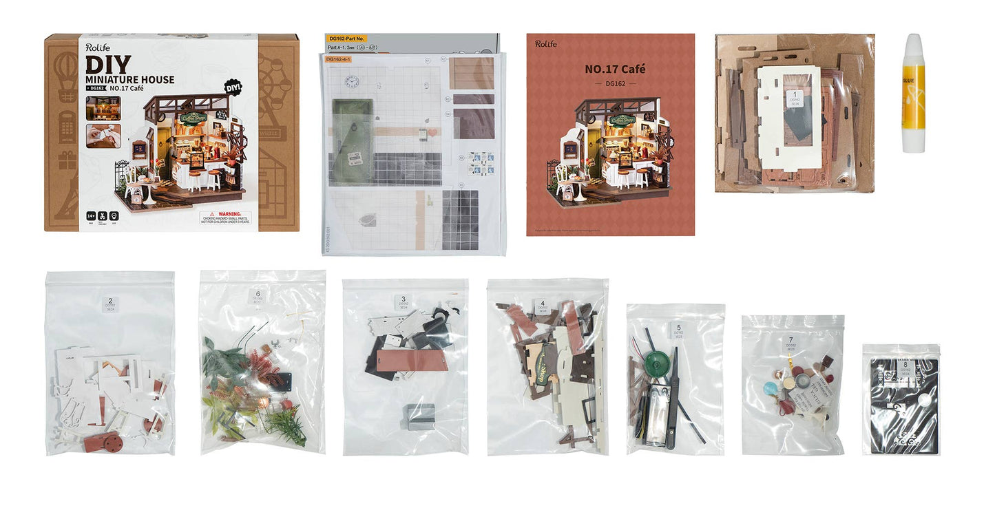 DIY Miniature House Kit: Slow Life Café