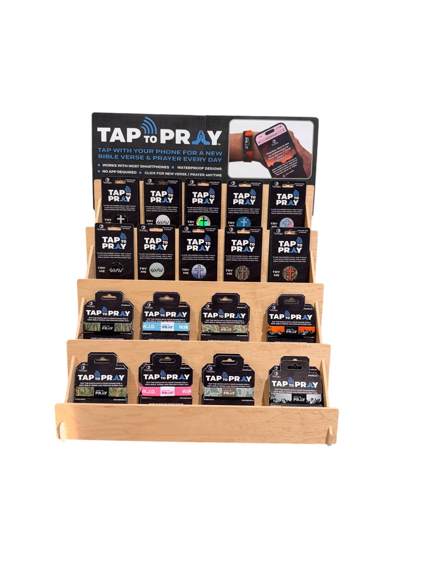 Tap To Pray™ Wristbands - / Jesus is Lord / Powered by Faith