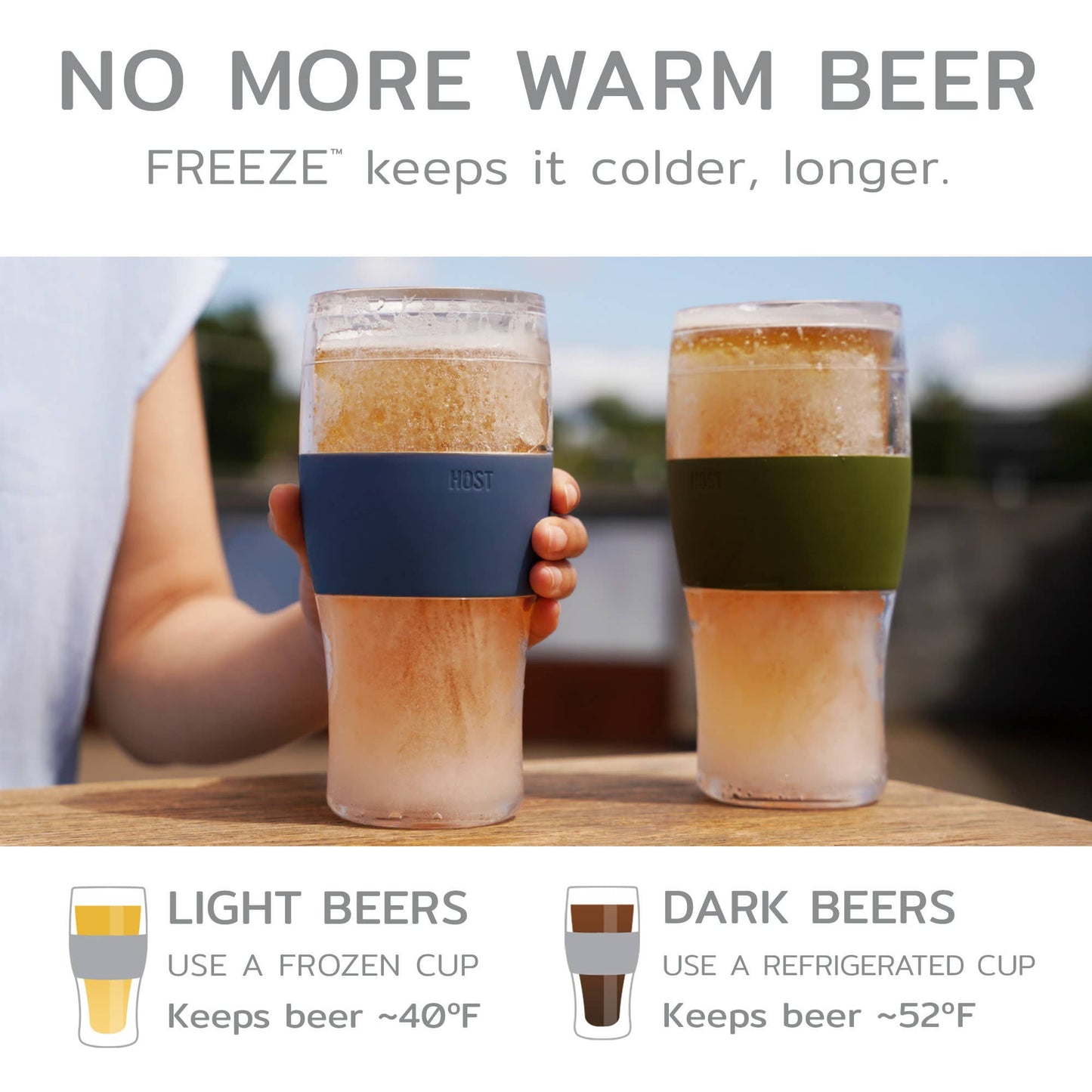 Beer FREEZE Cooling Cup in Collegiate Color