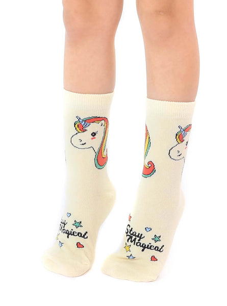 Unicorn Stay Magical Crew Socks - Kids