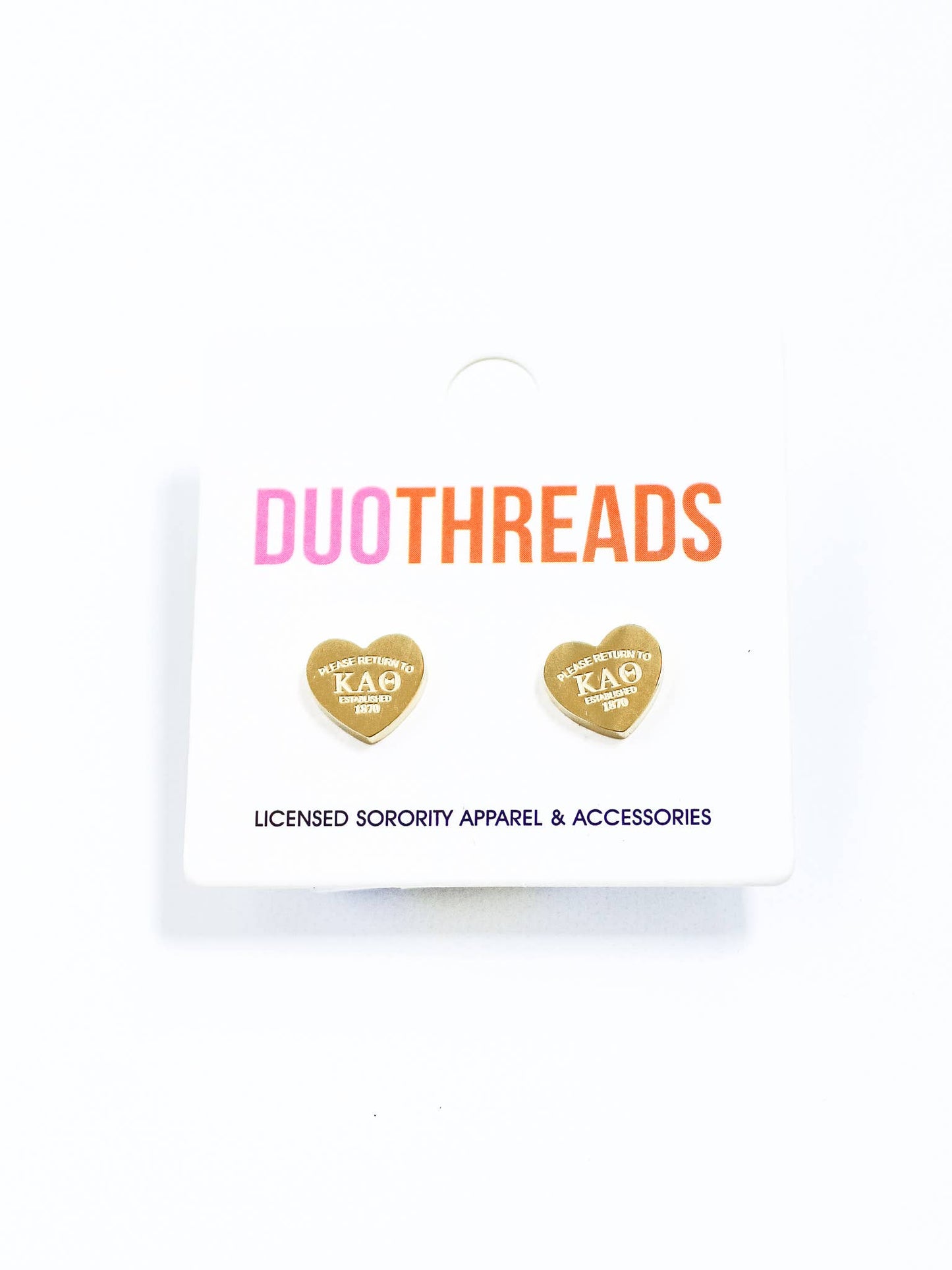 CHI Omega Sorority Heart Earrings:
