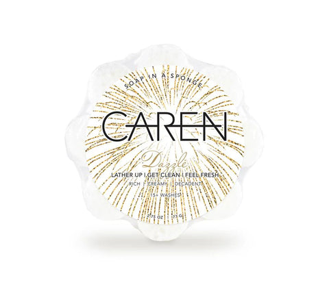 Caren Shower Soap Sponge- Dazzle - White