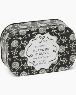 CHÉRIE PRINTED TIN - BLACK FIG & OLIVE