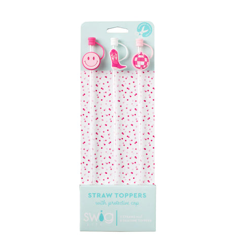 Let's Go Girls Straw Topper Set