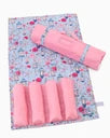Pink Floral Rack Storage Bag