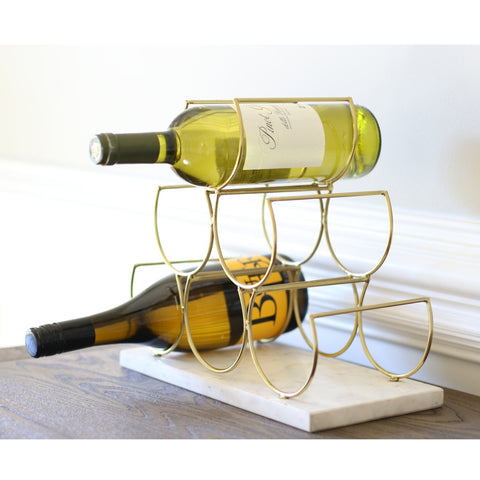 Gold and Marble Wine Rack