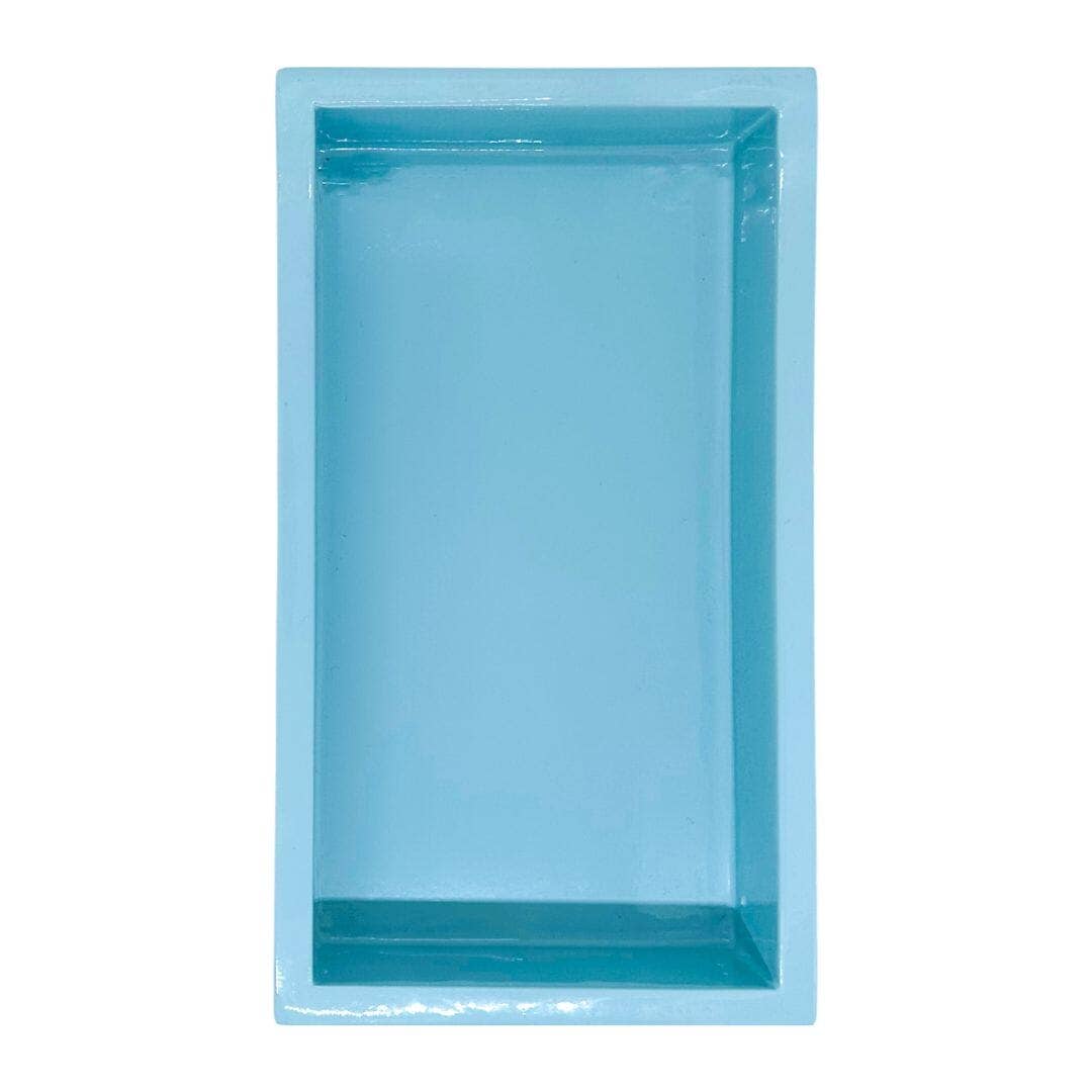 Light Blue Bamboo Guest Towel Holder: One Size