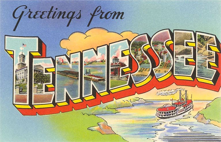 Greetings from Tennessee - Vintage Sticker - 00054