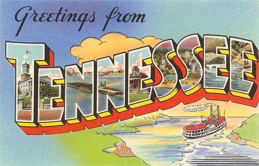 Greetings from Tennessee - Vintage Sticker - 00054