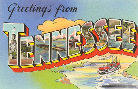 Greetings from Tennessee - Vintage Sticker