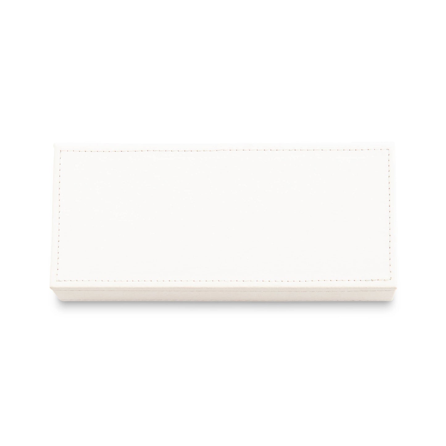 White Faux Leather Jewelry Box