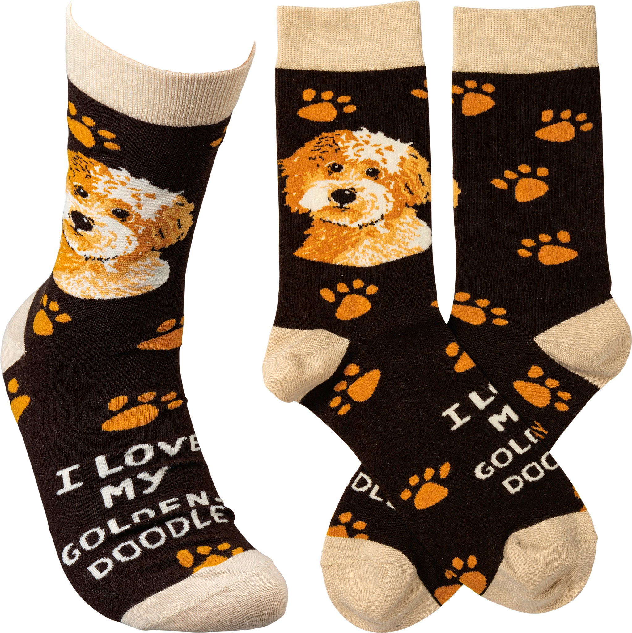 I Love My Goldendoodle Socks
