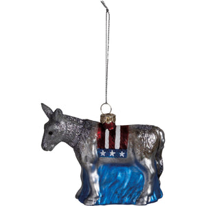 Glass Ornament- Donkey