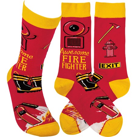 Awesome Firefighter socks