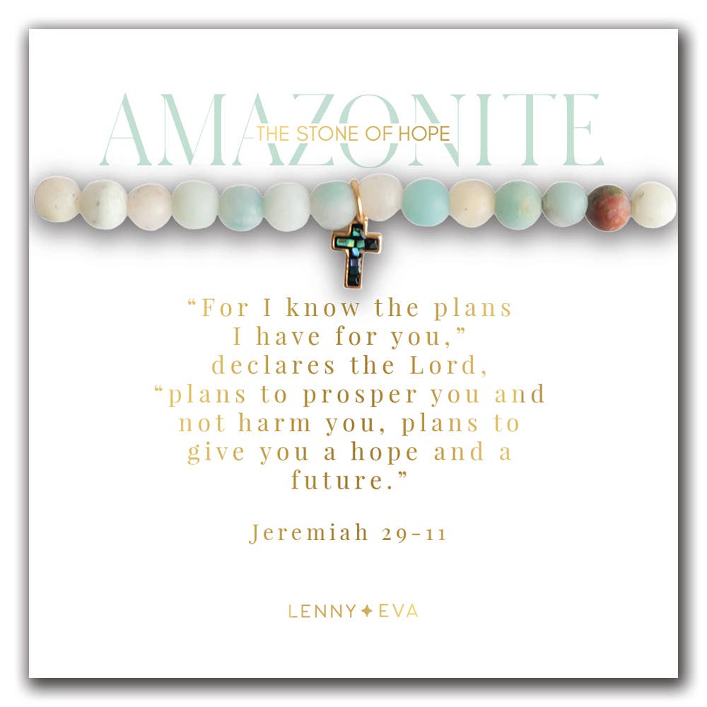 Scripture Bracelet with Cross Charm -"For I know the plans...