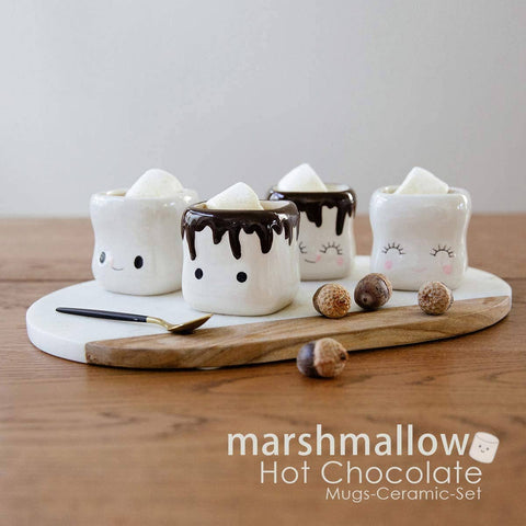 Marshmallow Hot Chocolate Mug Set of 4