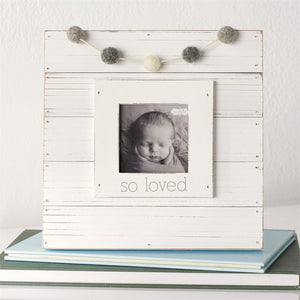 White So Loved Garland Frame