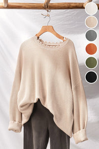 Myrsine Frayed Hem Sweater