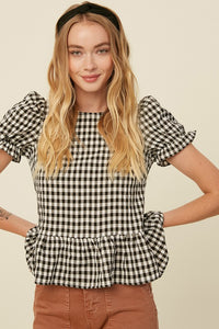 Petunia Gingham Plaid Blouse