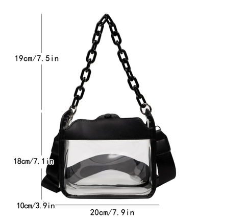 Stadium Bag, Clear Crossbody Bag