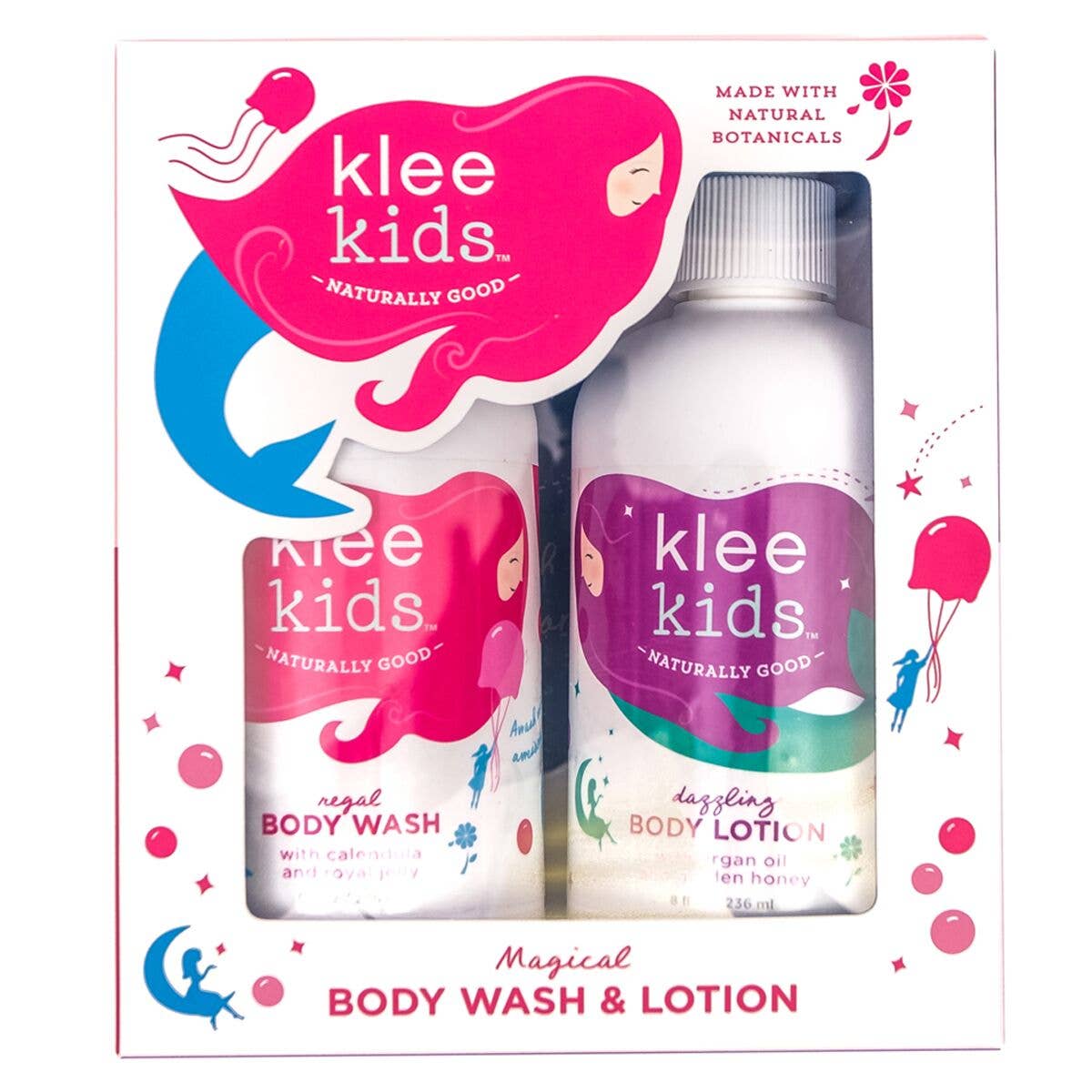 Klee Kids Body Wash and Dazzling Body Lotion Set