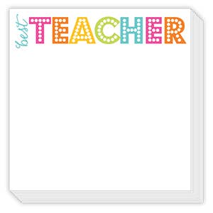 Best Teacher Bright Colors Notepad
