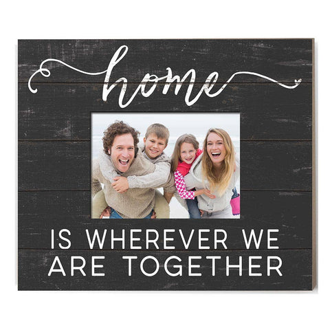 Home is Where Black Slat Picture Frame