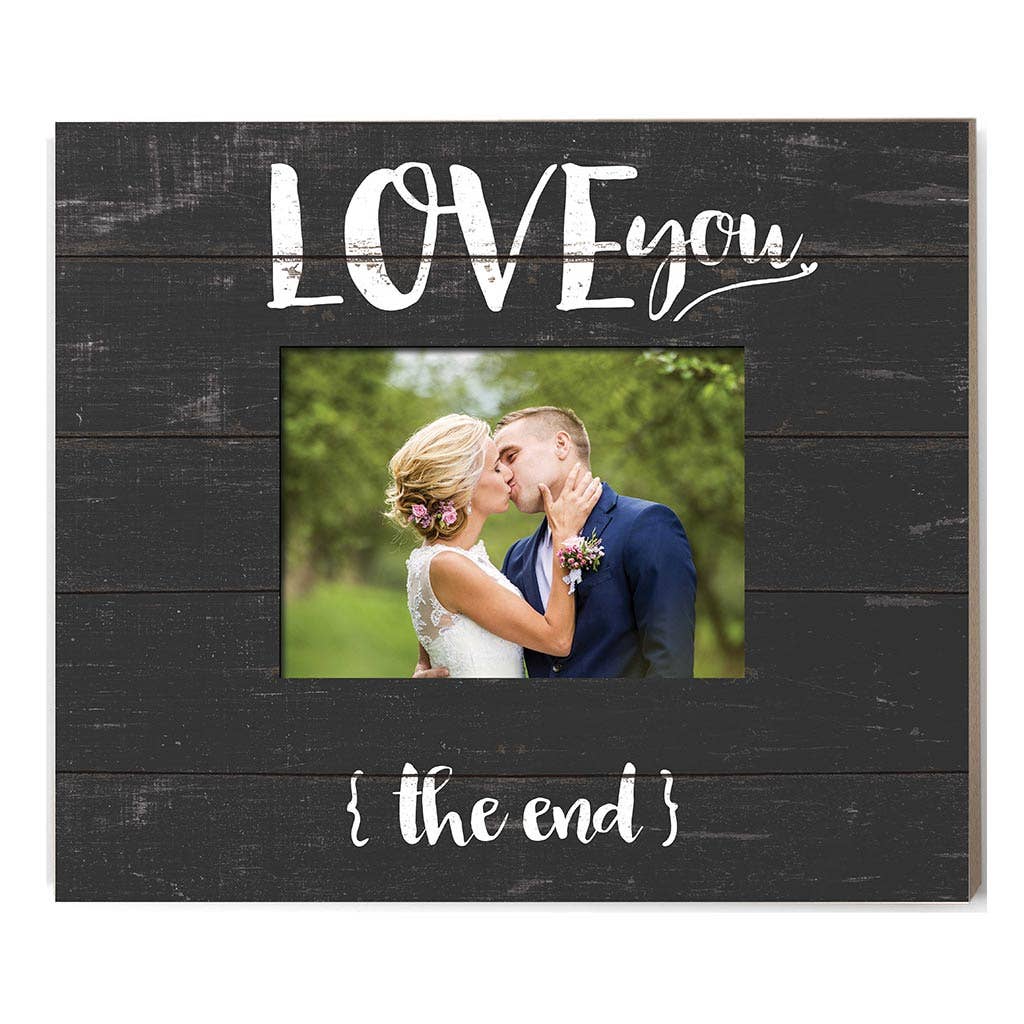 Love You Black Slat Photo Frame