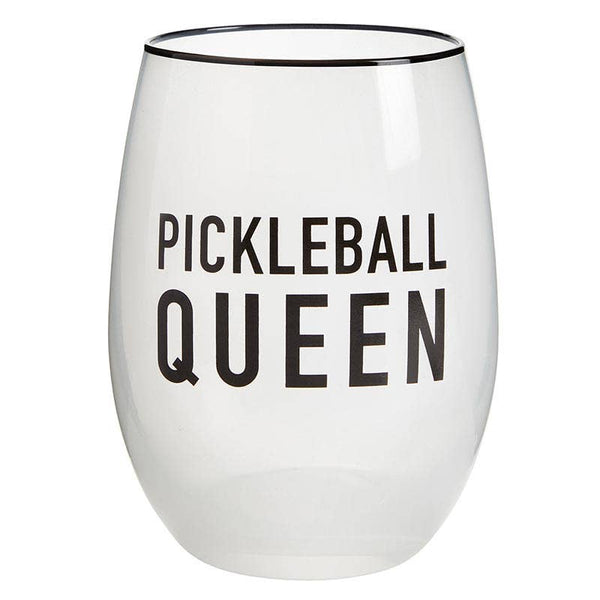 Stemless Wine Glass - Pickleball Queen